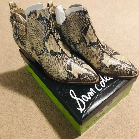 NEW Sam Edelman Neena Beach Multi Pacific Snake Leather Womens Size 7.5M… - Picture 5 of 7